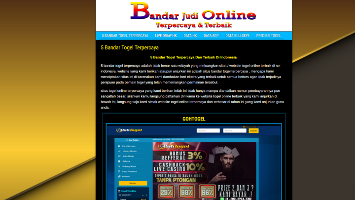 8 Bandar Togel Online Terbaik Terpercaya Terbesar Di Indonesia